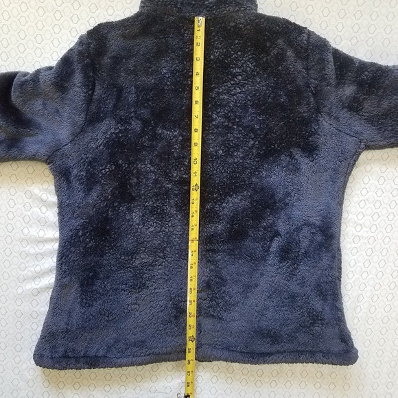 Fila Sport Womens Faux Fur Fleece Zip Up Jacket Navy Blue Super Soft Size 1X - Picture 7 of 9